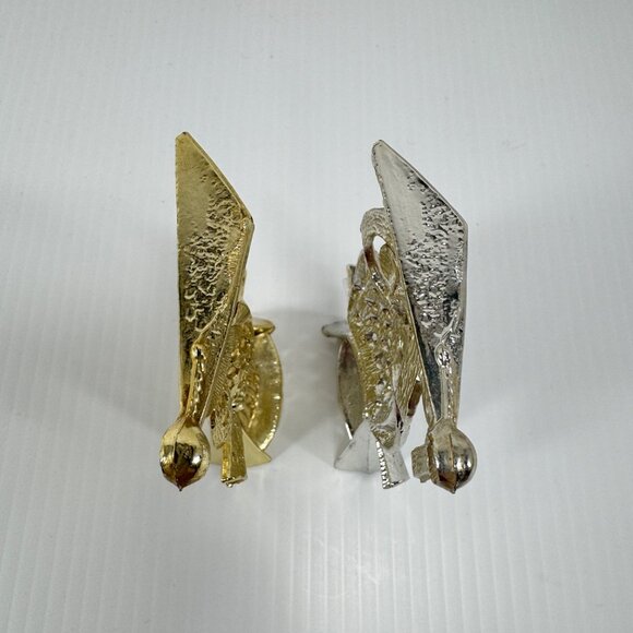 2 Vintage Torino Owl Pierced Earring Holder Wise Owl Graduate 60's 70's Decor - Picture 4 of 5